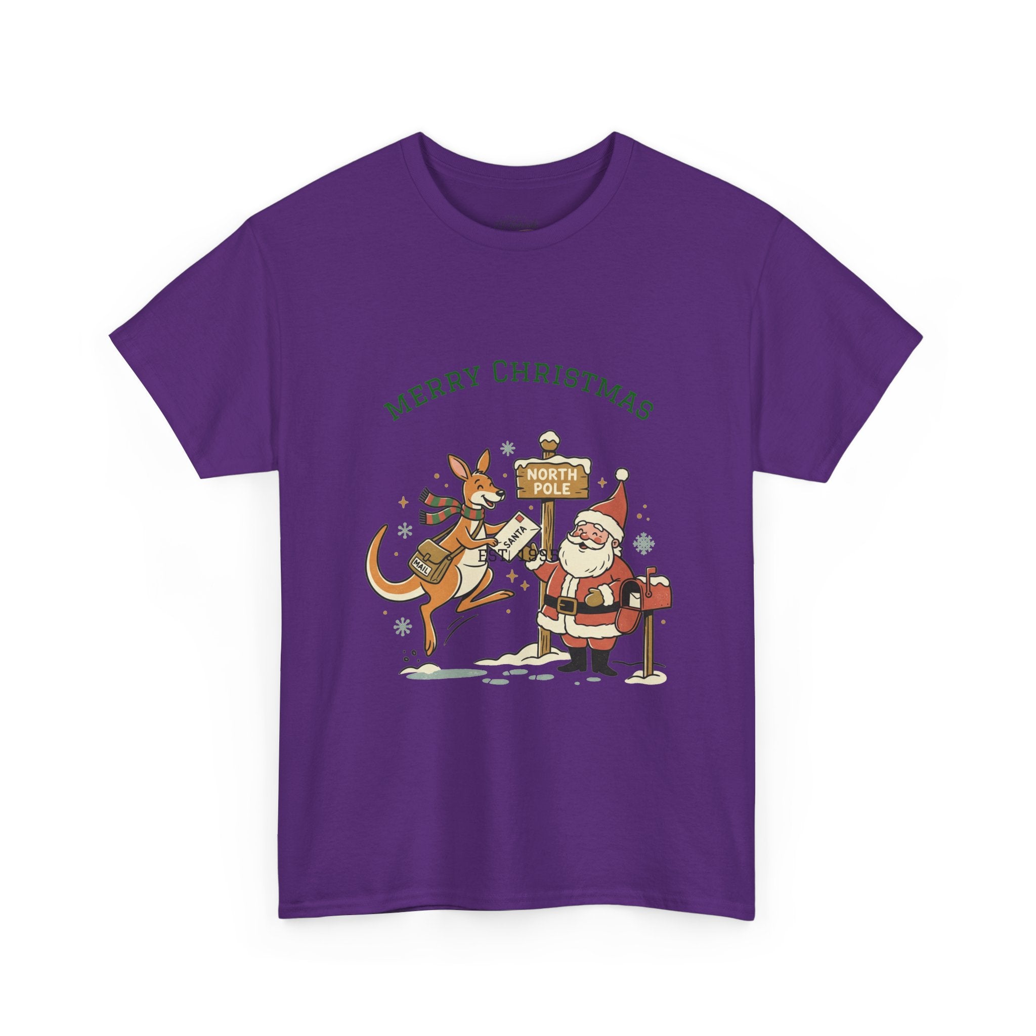 Festive Santa & Reindeer Tee — "Merry Christmas / Merry Festivals" Holiday Shirt with Cute Axolotl