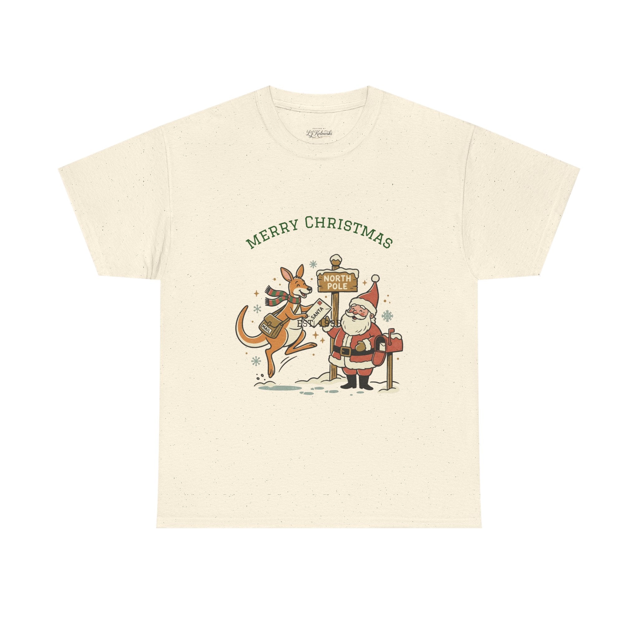 Festive Santa & Reindeer Tee — "Merry Christmas / Merry Festivals" Holiday Shirt with Cute Axolotl