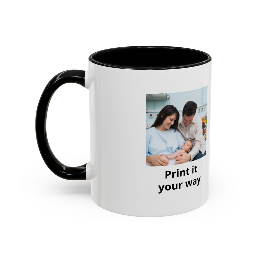 Future Grandparents To Be Accent Coffee Mug — Floral Heart Pregnancy Announcement Gift (11/15oz)