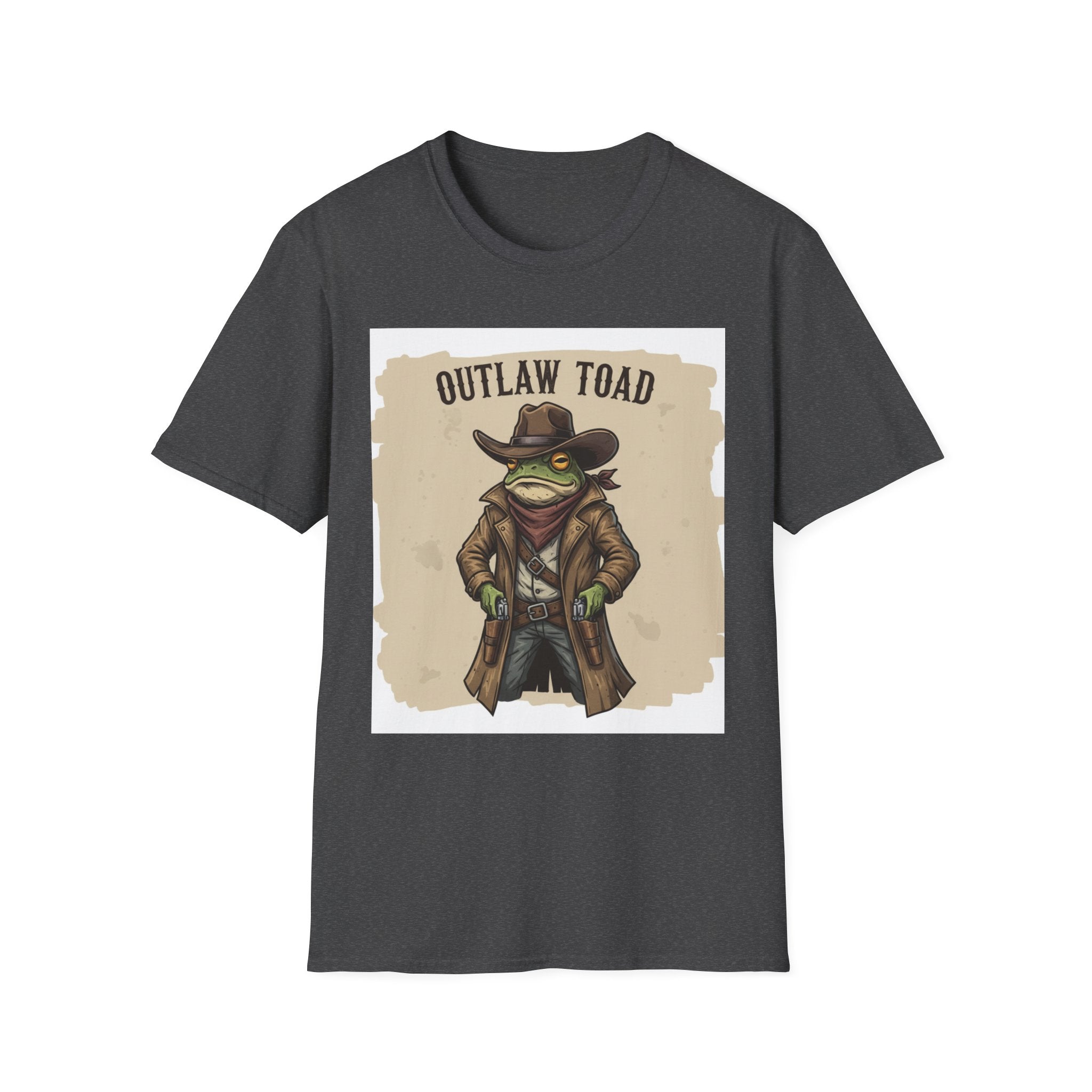 Outlaw Toad Cowboy T-Shirt — Funny Western Toad Graphic Tee (Great Gift for Frog Lovers)