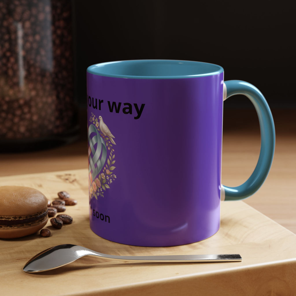 I'm On The Way Grandma and Grandpa Mug — Pregnancy Announcement Accent Coffee Cup (11/15oz)