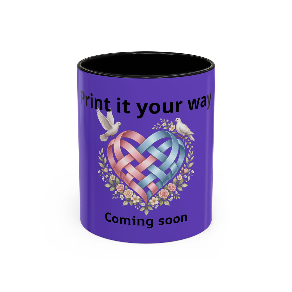 I'm On The Way Grandma and Grandpa Mug — Pregnancy Announcement Accent Coffee Cup (11/15oz)