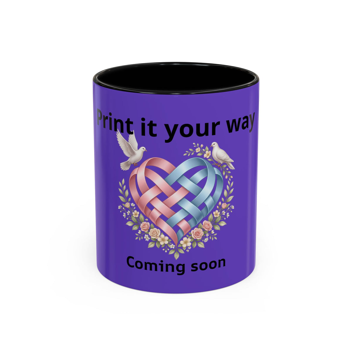 I'm On The Way Grandma and Grandpa Mug — Pregnancy Announcement Accent Coffee Cup (11/15oz)