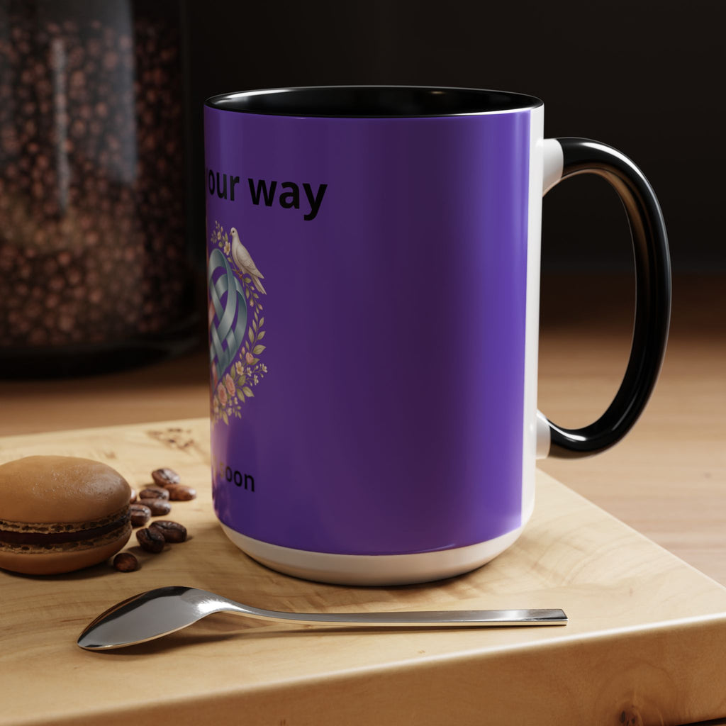 I'm On The Way Grandma and Grandpa Mug — Pregnancy Announcement Accent Coffee Cup (11/15oz)
