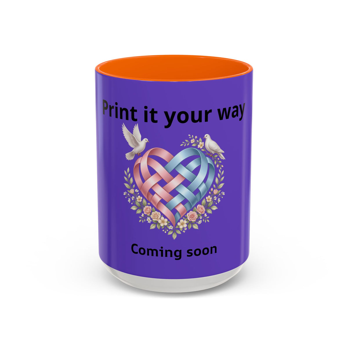I'm On The Way Grandma and Grandpa Mug — Pregnancy Announcement Accent Coffee Cup (11/15oz)