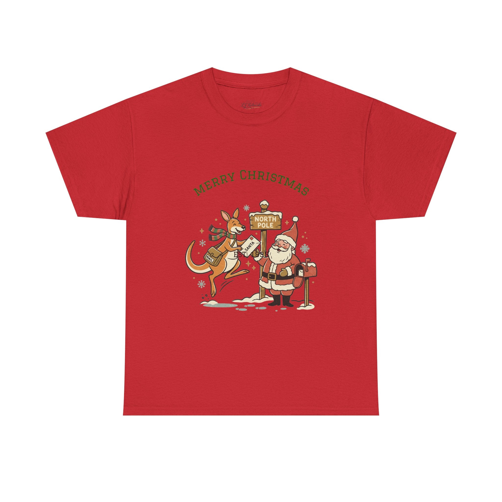 Festive Santa & Reindeer Tee — "Merry Christmas / Merry Festivals" Holiday Shirt with Cute Axolotl