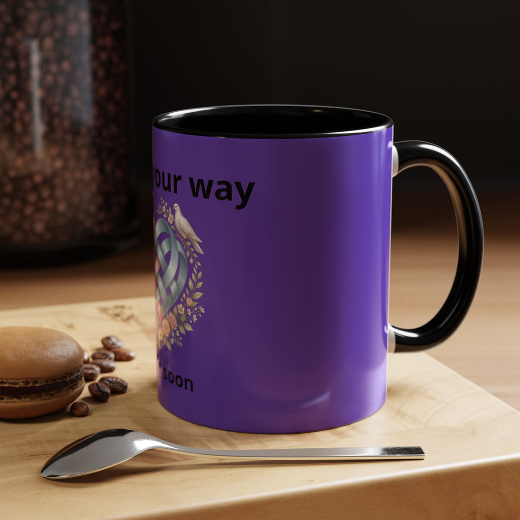 I'm On The Way Grandma and Grandpa Mug — Pregnancy Announcement Accent Coffee Cup (11/15oz)