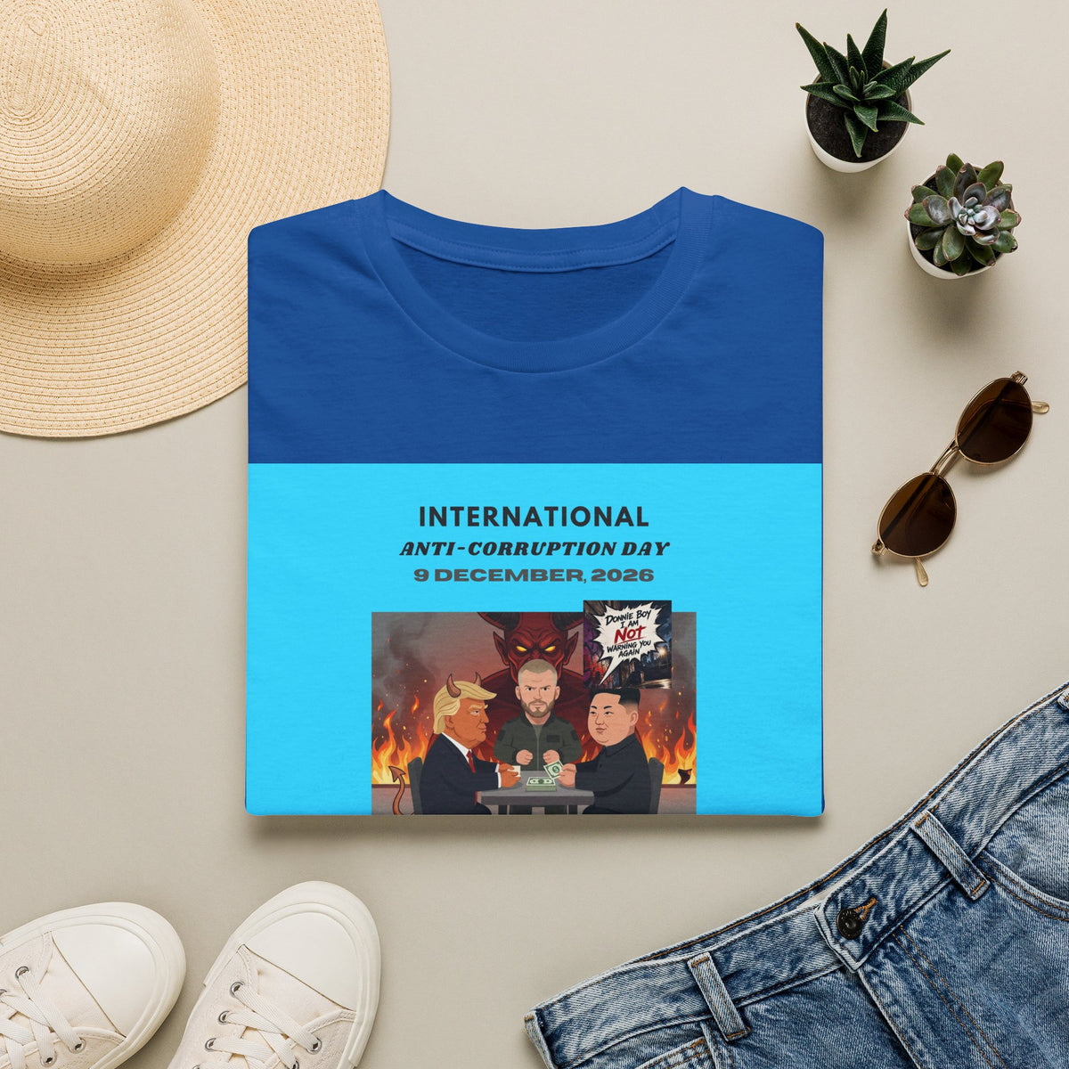 International Anti-Corruption Day Protest Tee — Satirical 'What We're Thinking' Graphic T-Shirt