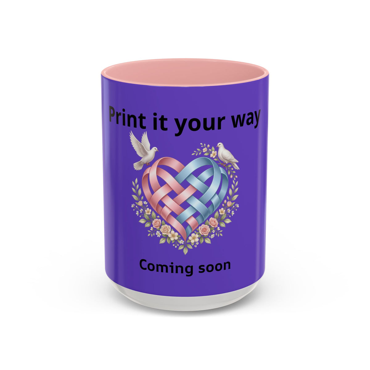 I'm On The Way Grandma and Grandpa Mug — Pregnancy Announcement Accent Coffee Cup (11/15oz)