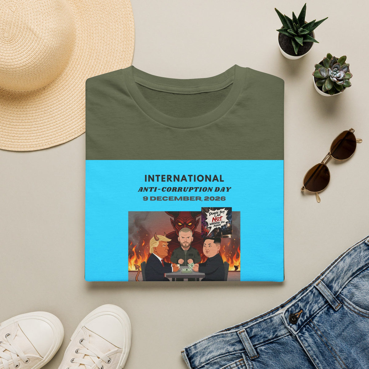 International Anti-Corruption Day Protest Tee — Satirical 'What We're Thinking' Graphic T-Shirt