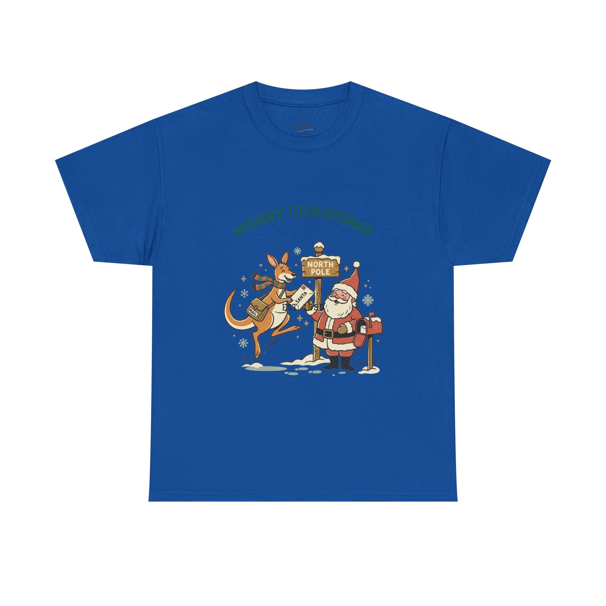 Festive Santa & Reindeer Tee — "Merry Christmas / Merry Festivals" Holiday Shirt with Cute Axolotl