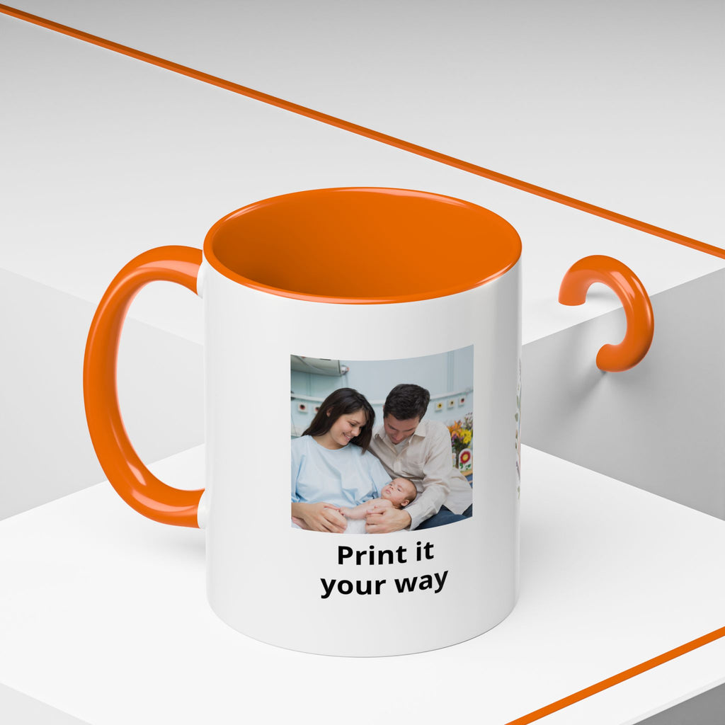 Future Grandparents To Be Accent Coffee Mug — Floral Heart Pregnancy Announcement Gift (11/15oz)
