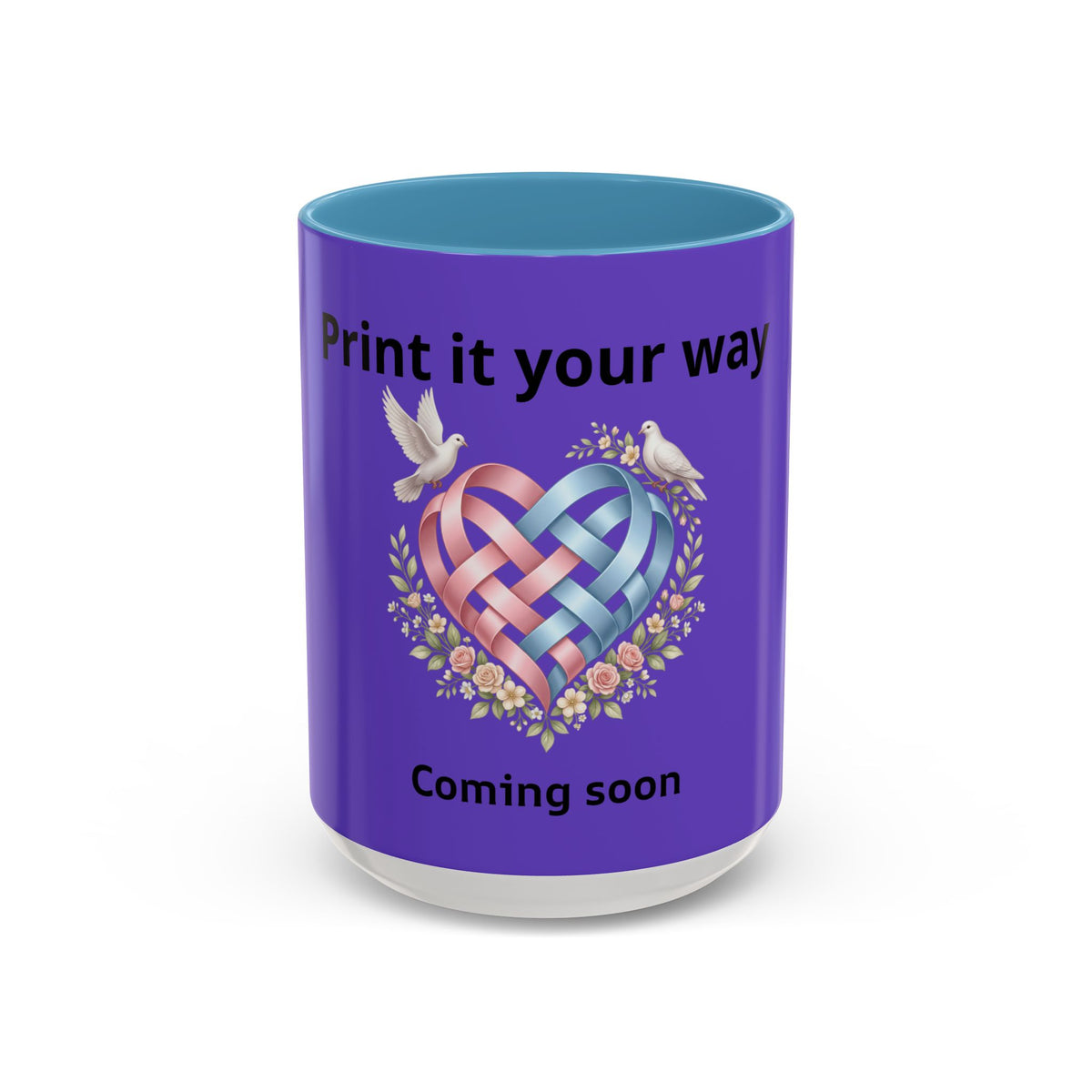 I'm On The Way Grandma and Grandpa Mug — Pregnancy Announcement Accent Coffee Cup (11/15oz)