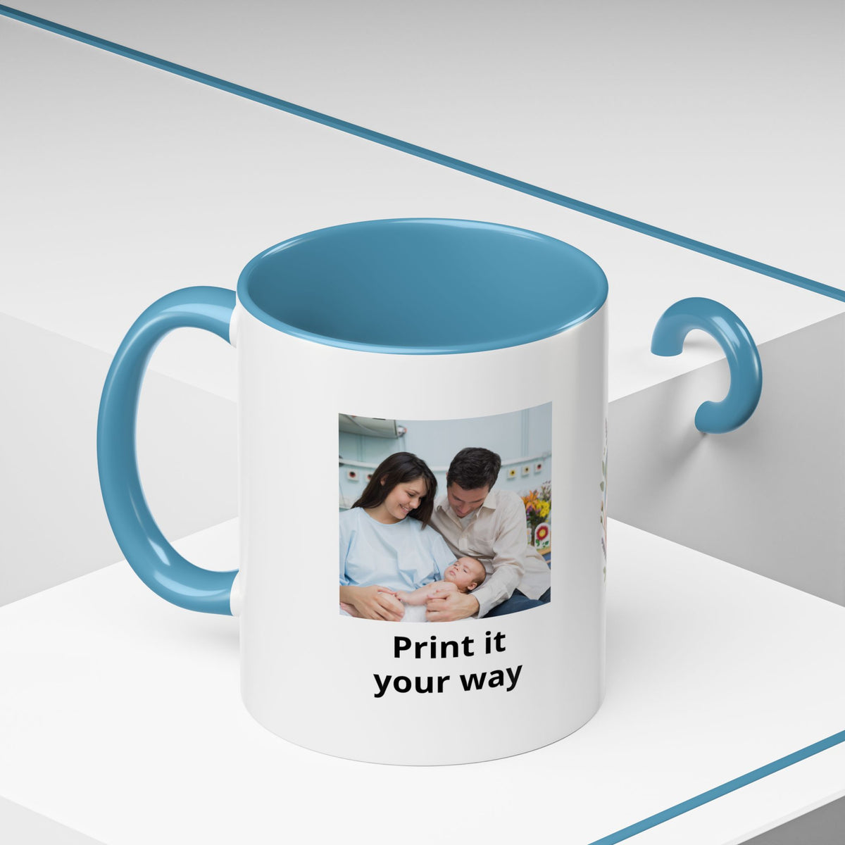 Future Grandparents To Be Accent Coffee Mug — Floral Heart Pregnancy Announcement Gift (11/15oz)