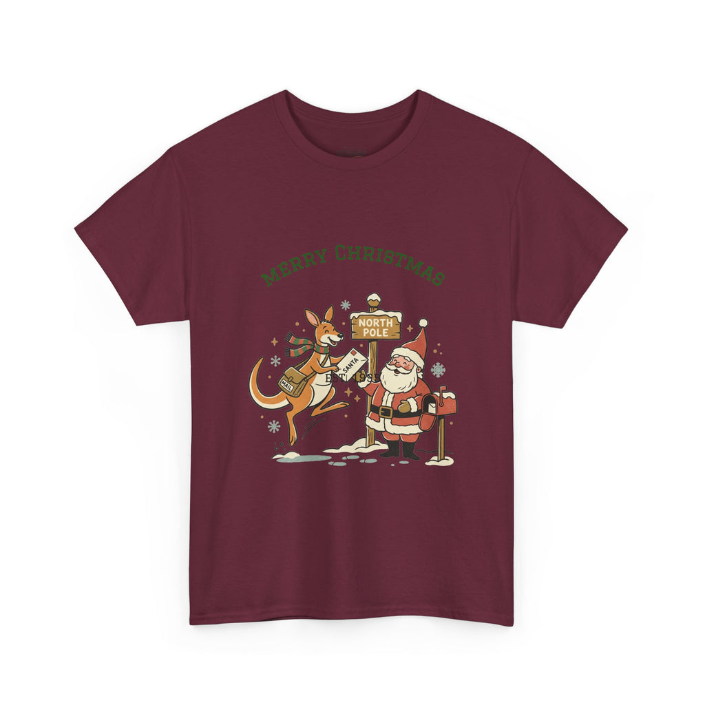 Festive Santa & Reindeer Tee — "Merry Christmas / Merry Festivals" Holiday Shirt with Cute Axolotl