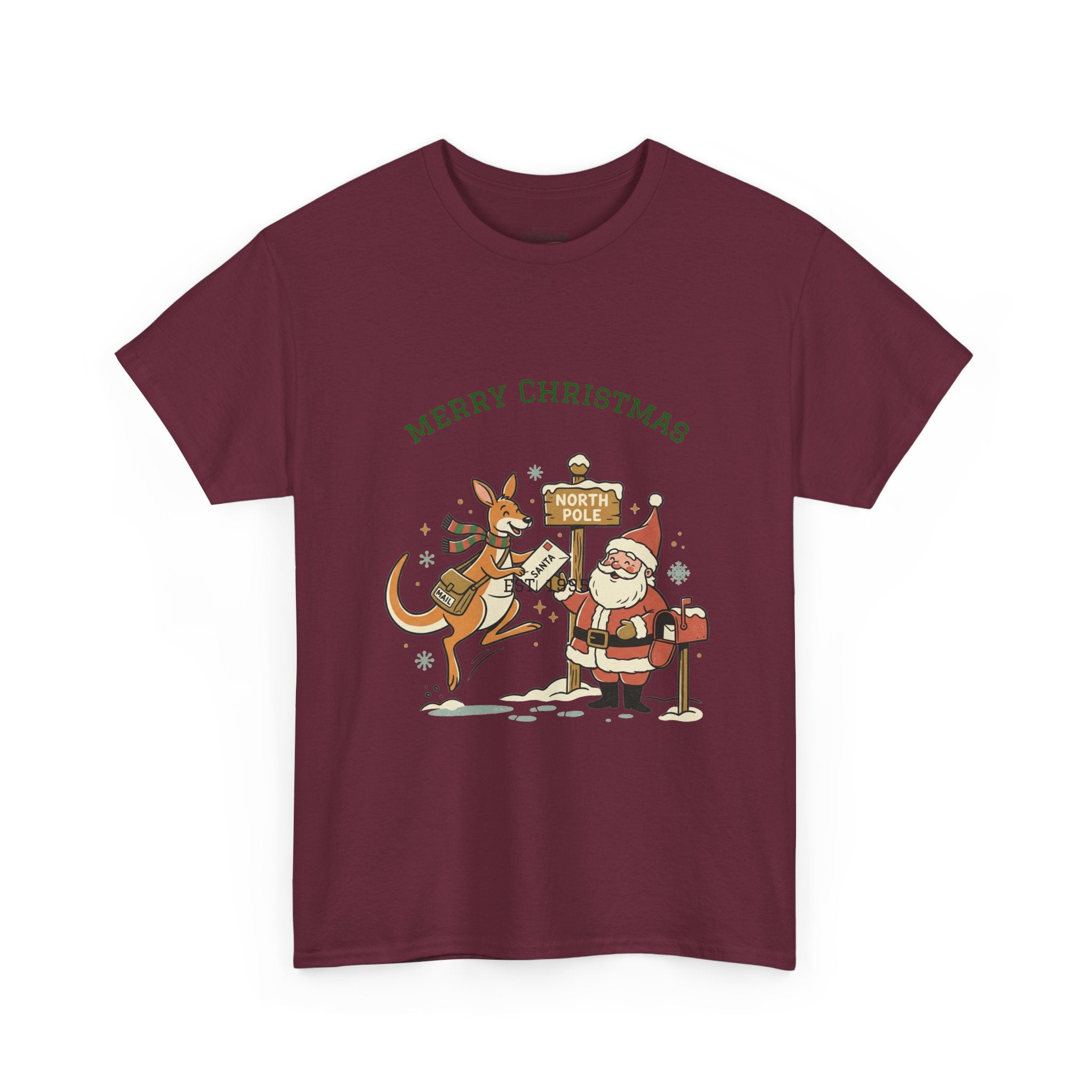 Festive Santa & Reindeer Tee — "Merry Christmas / Merry Festivals" Holiday Shirt with Cute Axolotl