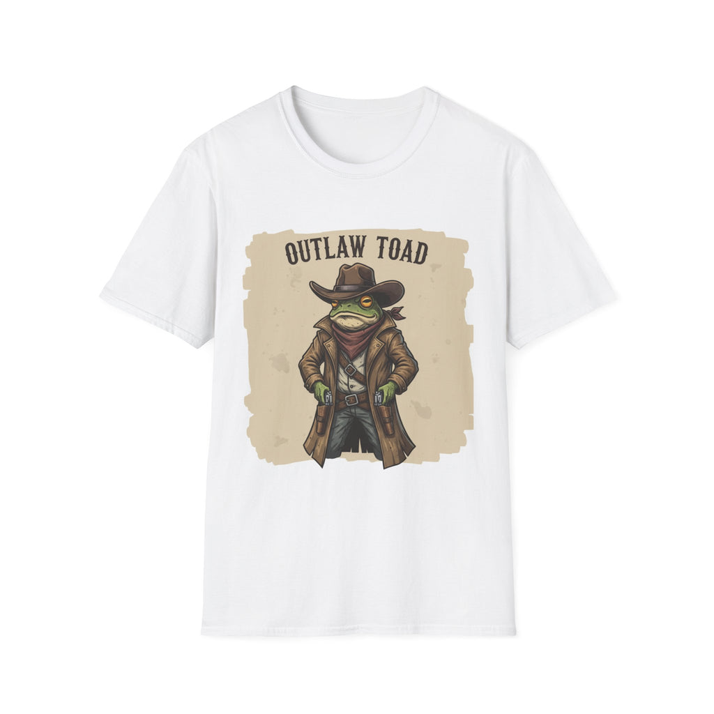 Outlaw Toad Cowboy T-Shirt — Funny Western Toad Graphic Tee (Great Gift for Frog Lovers)