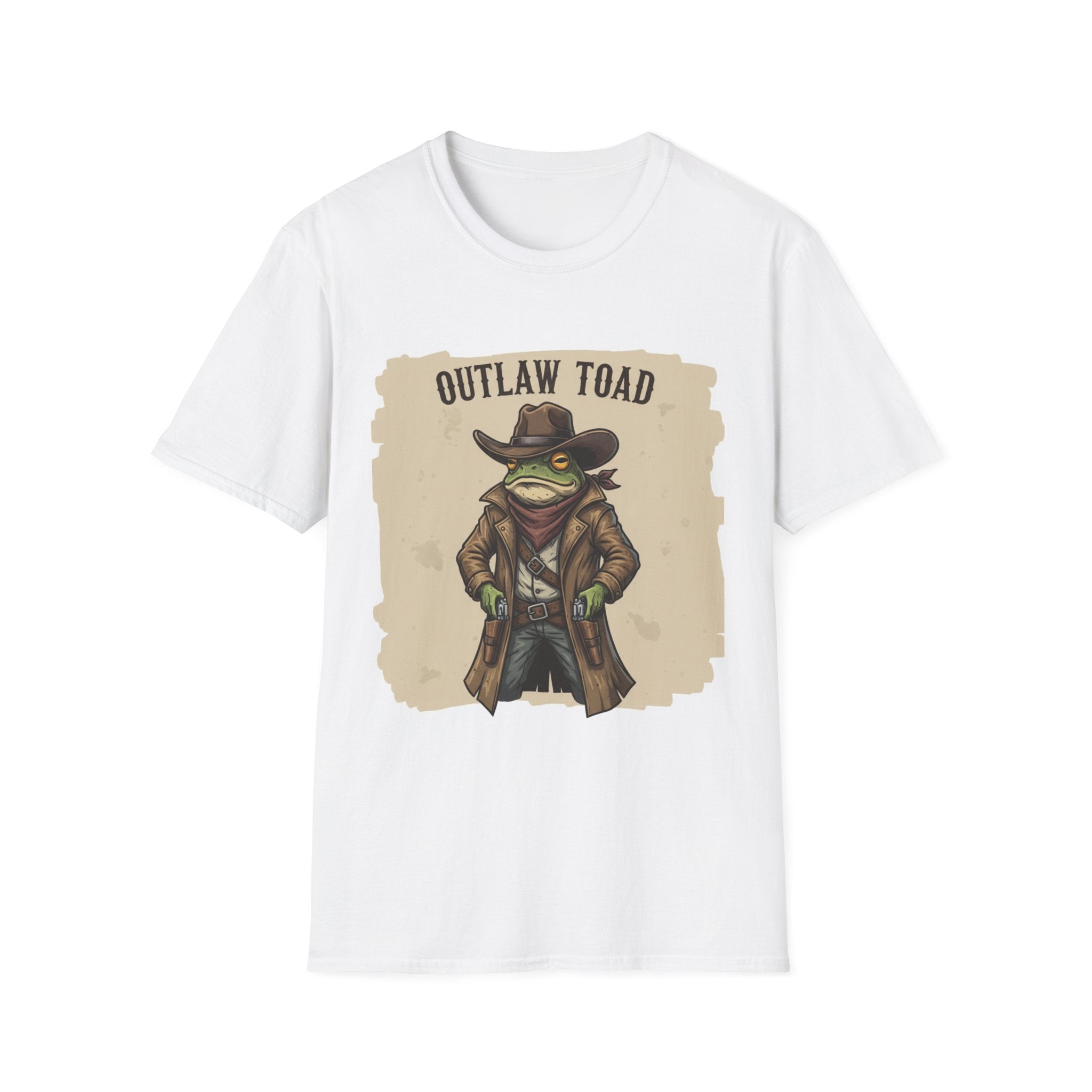 Outlaw Toad Cowboy T-Shirt — Funny Western Toad Graphic Tee (Great Gift for Frog Lovers)
