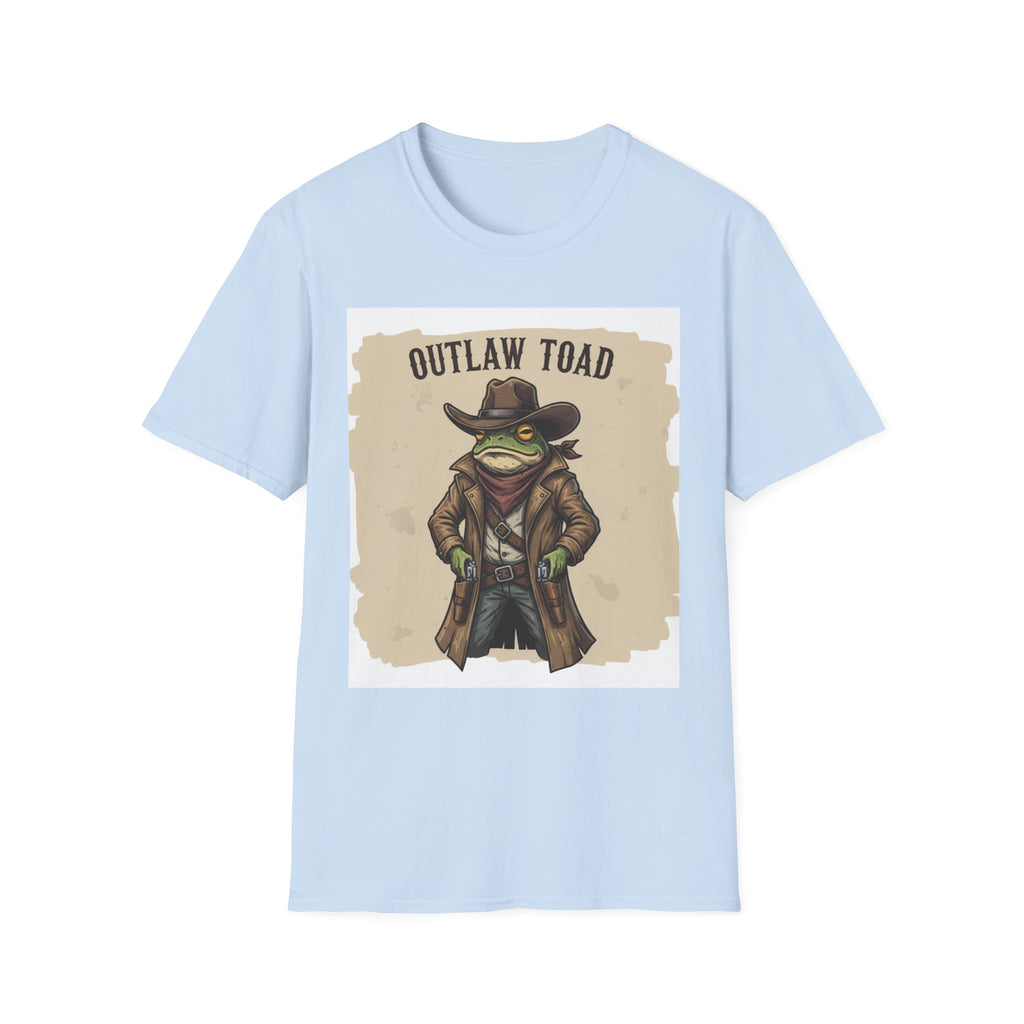 Outlaw Toad Cowboy T-Shirt — Funny Western Toad Graphic Tee (Great Gift for Frog Lovers)