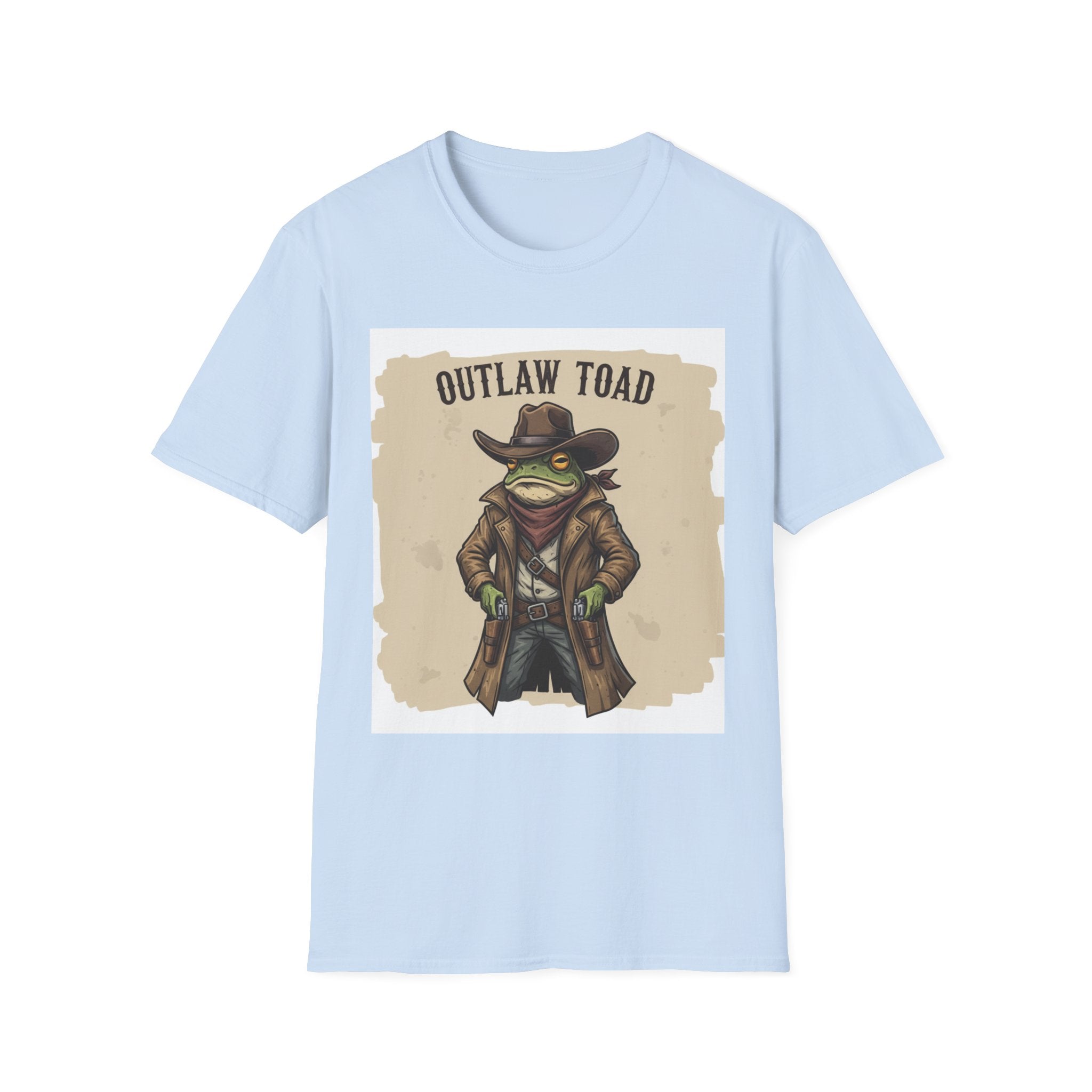 Outlaw Toad Cowboy T-Shirt — Funny Western Toad Graphic Tee (Great Gift for Frog Lovers)