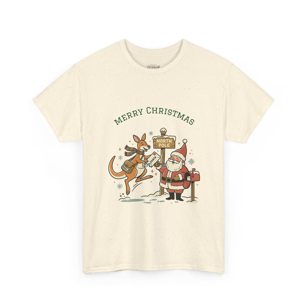 Festive Santa & Reindeer Tee — "Merry Christmas / Merry Festivals" Holiday Shirt with Cute Axolotl