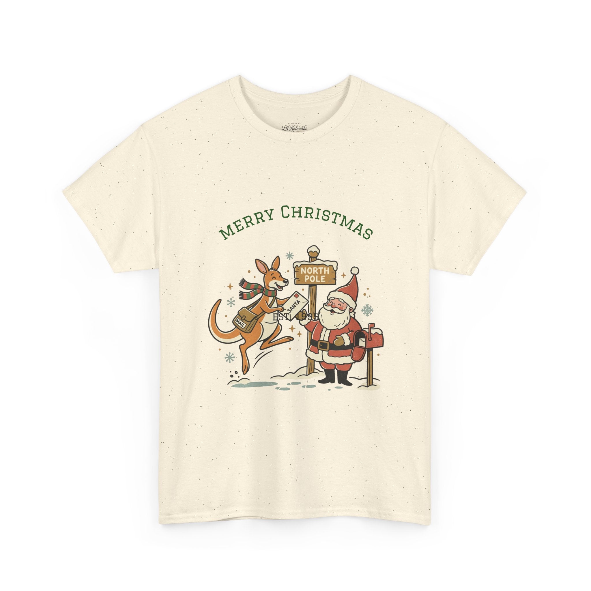 Festive Santa & Reindeer Tee — "Merry Christmas / Merry Festivals" Holiday Shirt with Cute Axolotl