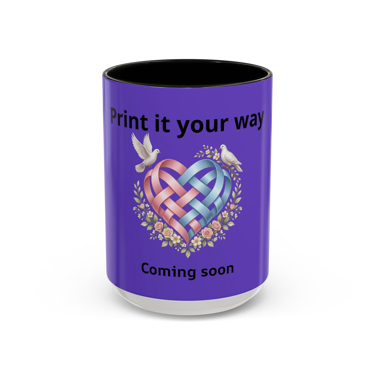 I'm On The Way Grandma and Grandpa Mug — Pregnancy Announcement Accent Coffee Cup (11/15oz)