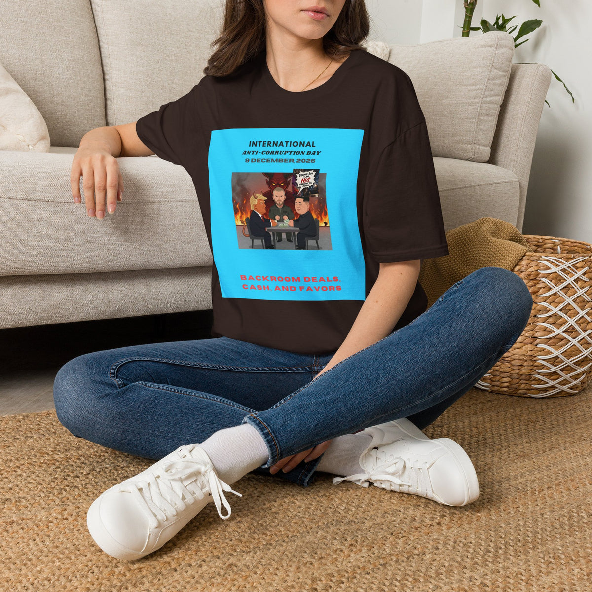 International Anti-Corruption Day Protest Tee — Satirical 'What We're Thinking' Graphic T-Shirt