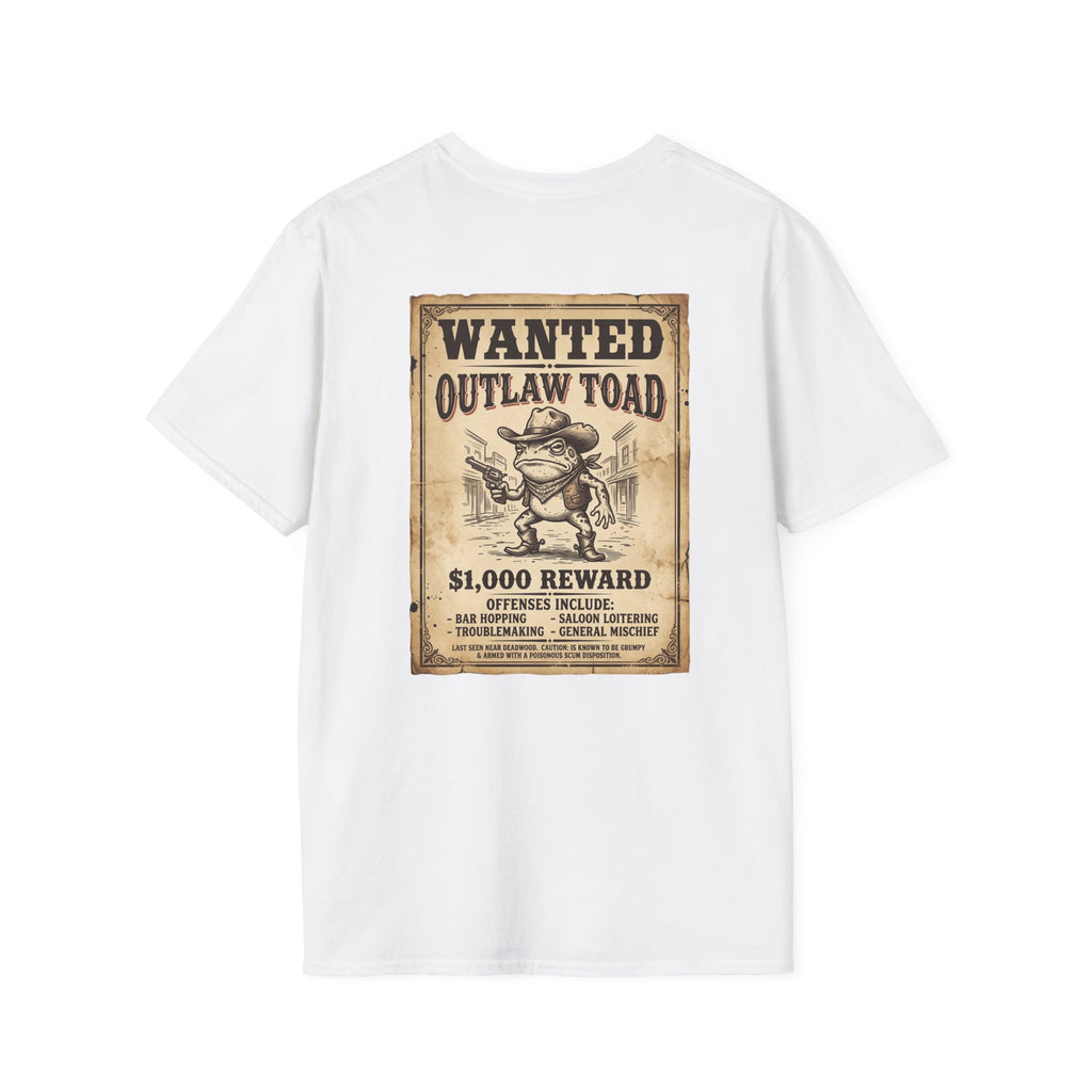 Outlaw Toad Cowboy T-Shirt — Funny Western Toad Graphic Tee (Great Gift for Frog Lovers)