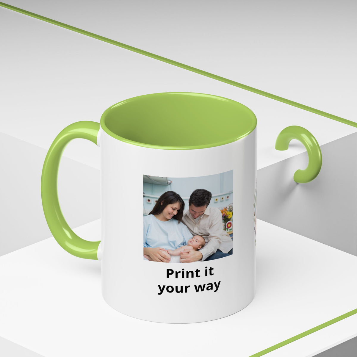 Future Grandparents To Be Accent Coffee Mug — Floral Heart Pregnancy Announcement Gift (11/15oz)