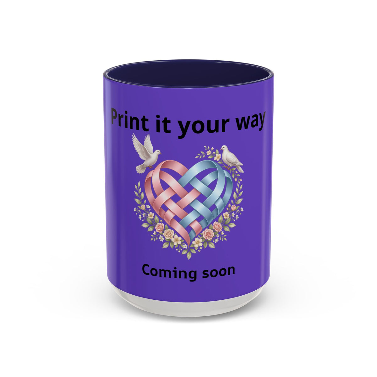 I'm On The Way Grandma and Grandpa Mug — Pregnancy Announcement Accent Coffee Cup (11/15oz)