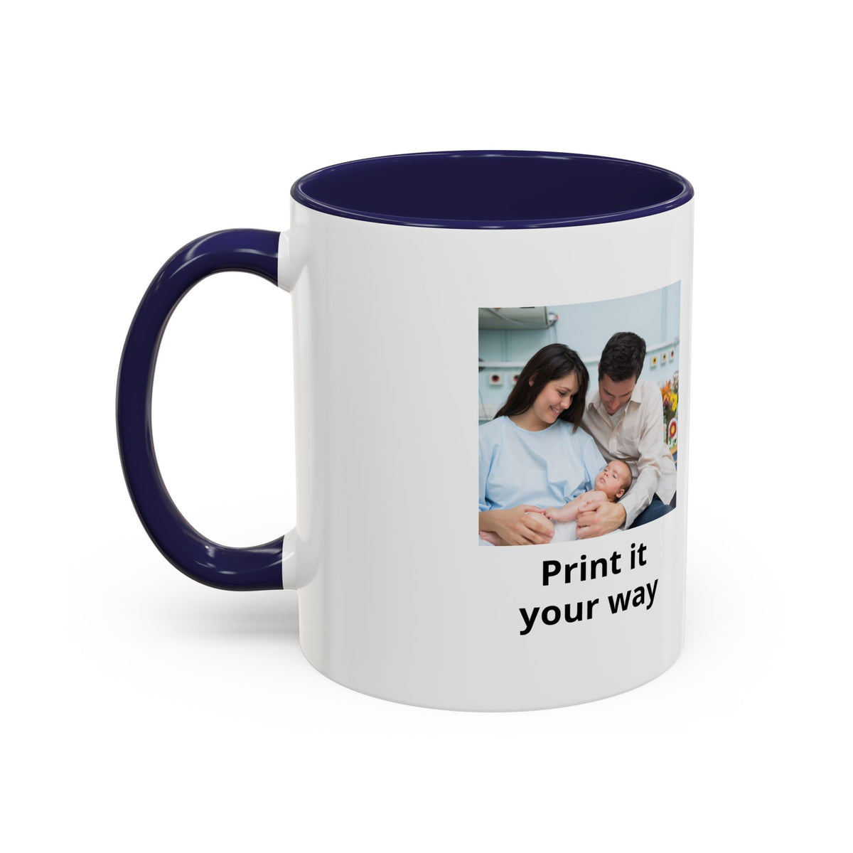 Future Grandparents To Be Accent Coffee Mug — Floral Heart Pregnancy Announcement Gift (11/15oz)