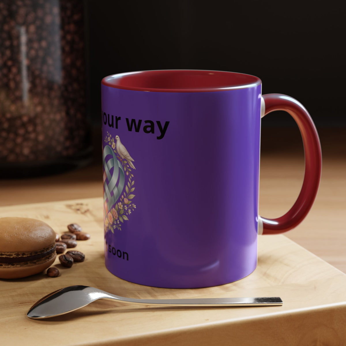 I'm On The Way Grandma and Grandpa Mug — Pregnancy Announcement Accent Coffee Cup (11/15oz)
