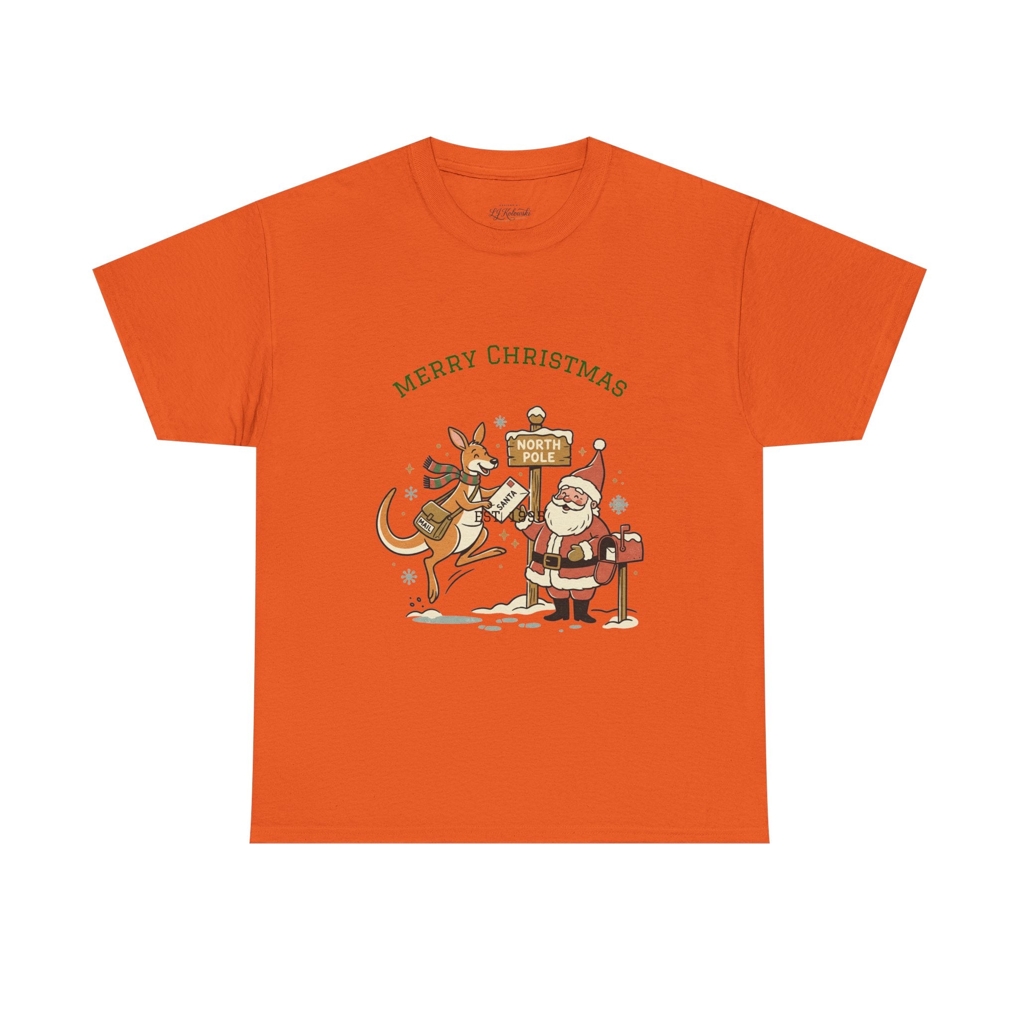 Festive Santa & Reindeer Tee — "Merry Christmas / Merry Festivals" Holiday Shirt with Cute Axolotl