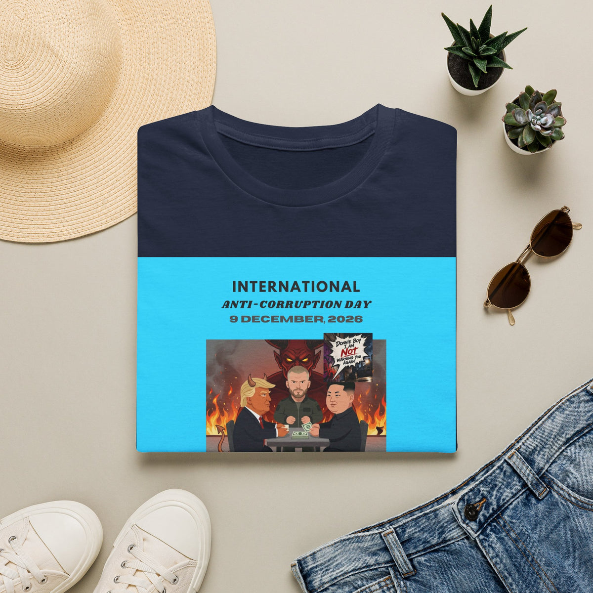 International Anti-Corruption Day Protest Tee — Satirical 'What We're Thinking' Graphic T-Shirt