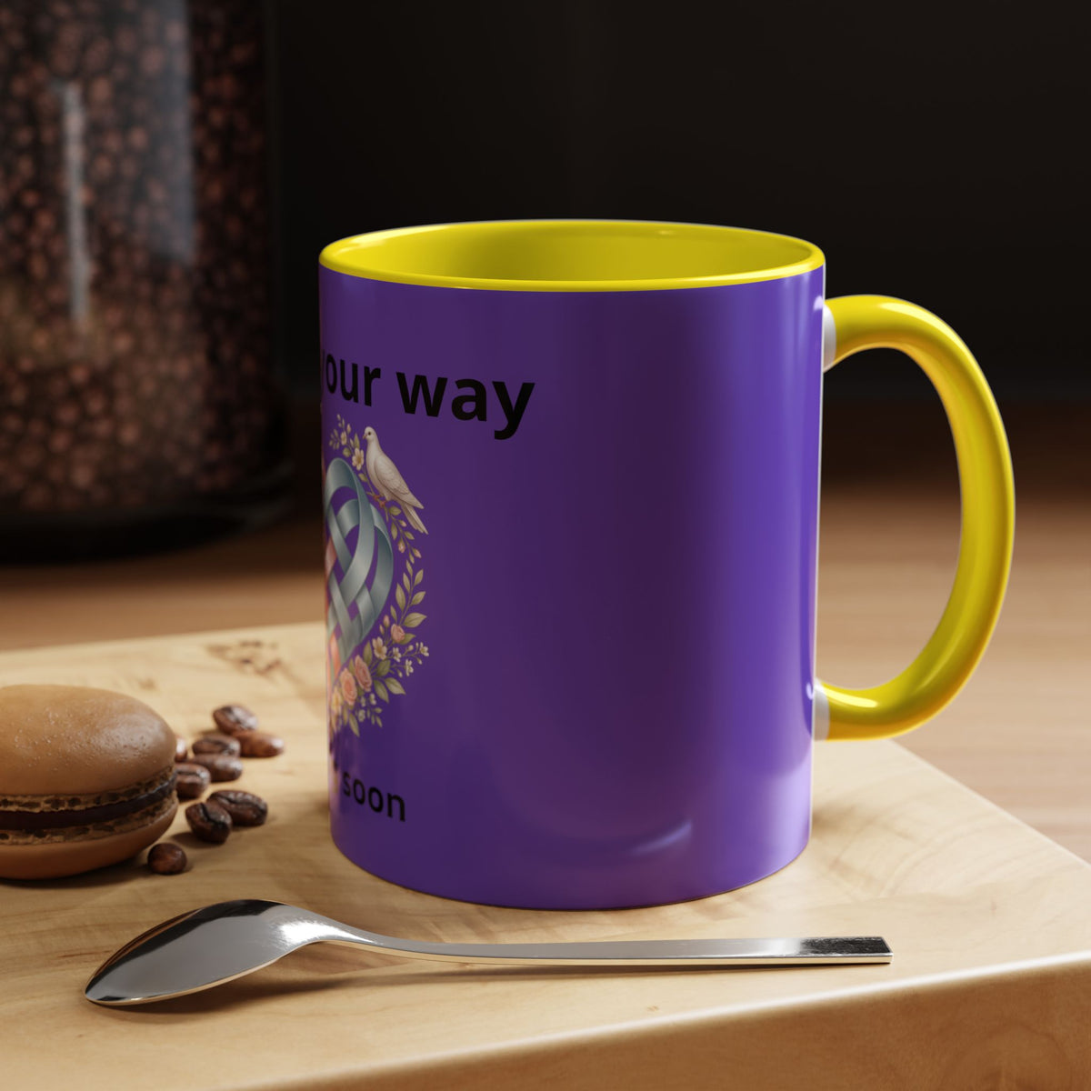 I'm On The Way Grandma and Grandpa Mug — Pregnancy Announcement Accent Coffee Cup (11/15oz)